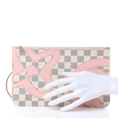 Louis Vuitton Damier Azur Tahitienne Neverfull MM GM Pochette 2 of 8