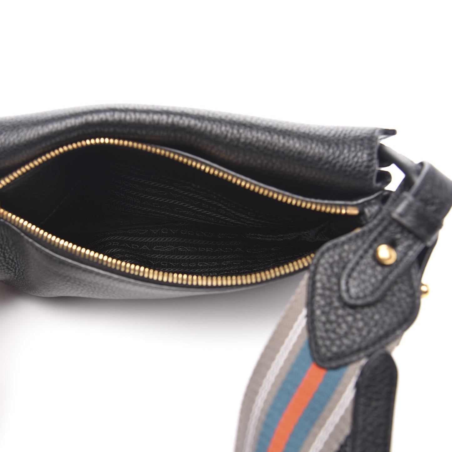Vitello Daino Flap Crossbody Black
