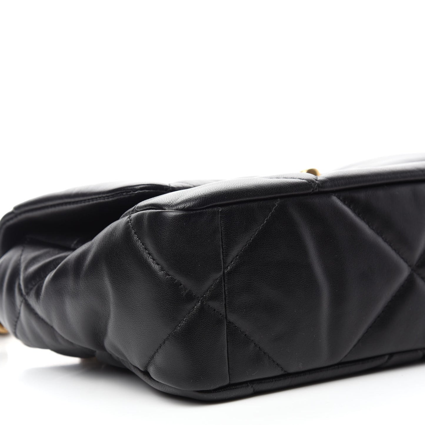 Goatskin Quilted Medium Chanel 19 Flap Black