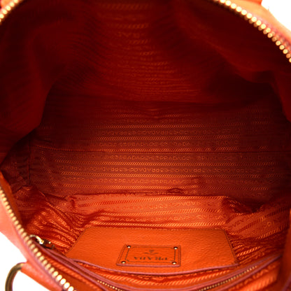Prada Vitello Daino Satchel Papaya 8 of 9