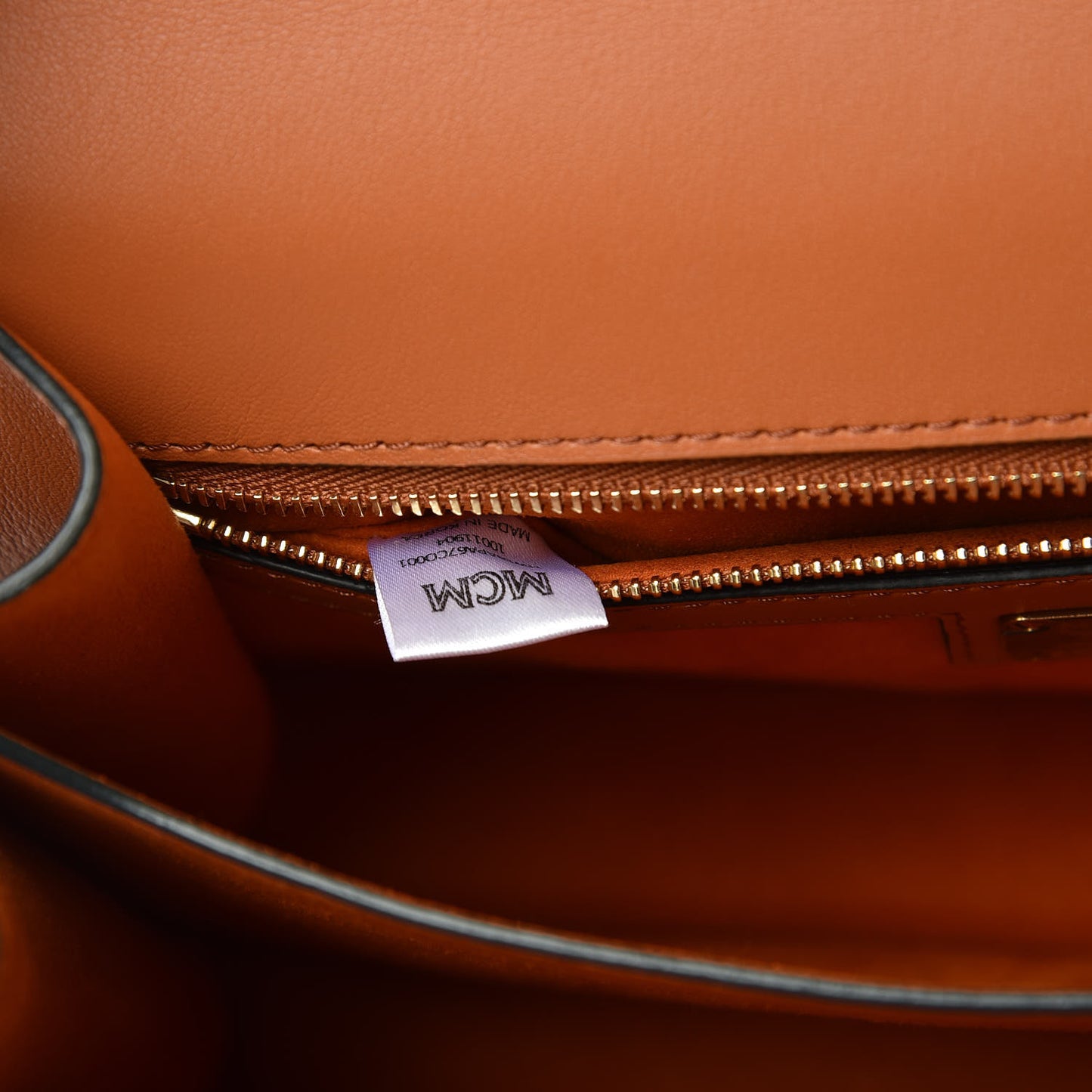 Visetos Medium Patricia Pocket Satchel Cognac