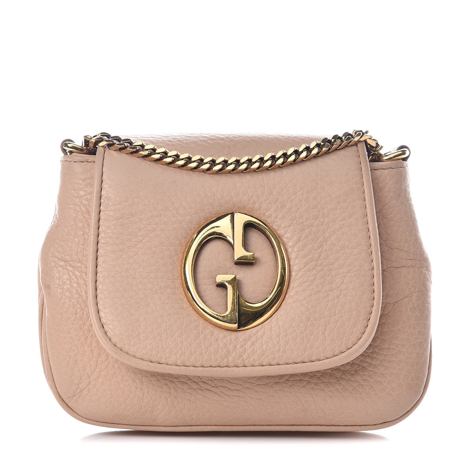 Gucci Dollar Calfskin Small 1973 Chain Shoulder Bag Camelia 1 of 12