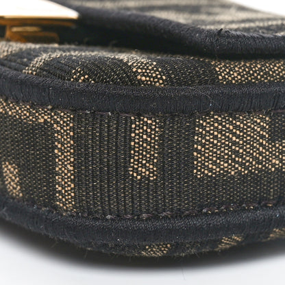 Fendi Fabric Jacquard FF 1974 Nano Baguette Charm Tobacco Moro Black 7 of 7