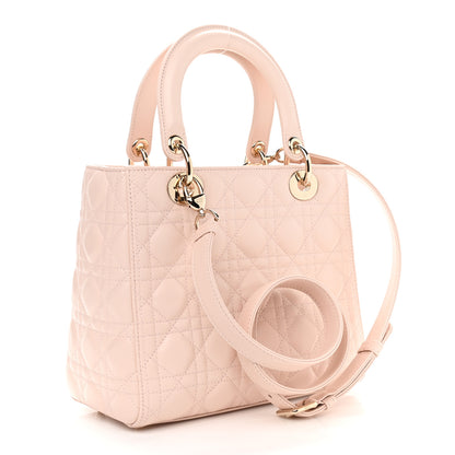 Christian Dior Lambskin Cannage Medium Lady Dior Light Pink 3 of 11