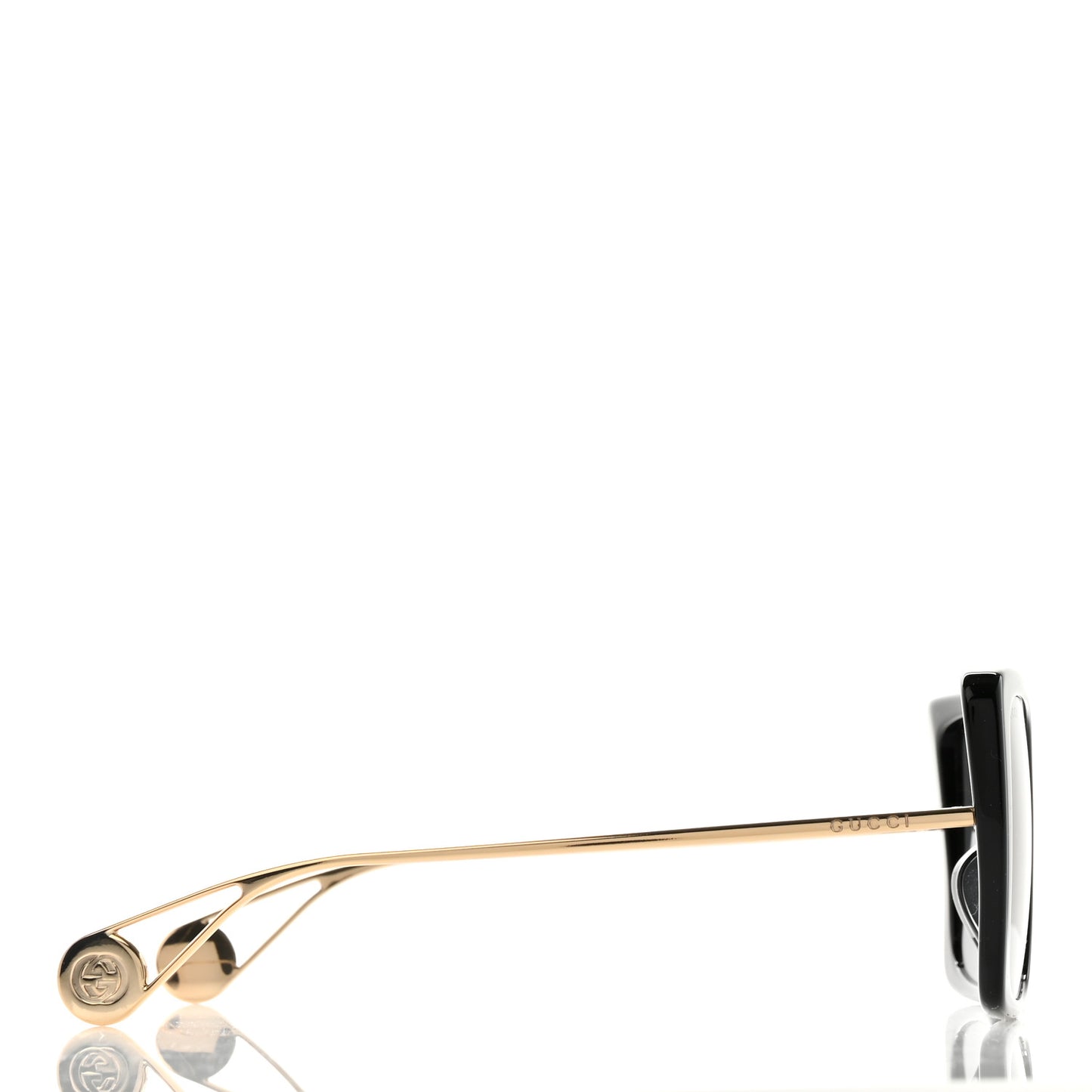 Acetate Oversize Square Frame GG0435S Sunglasses Black