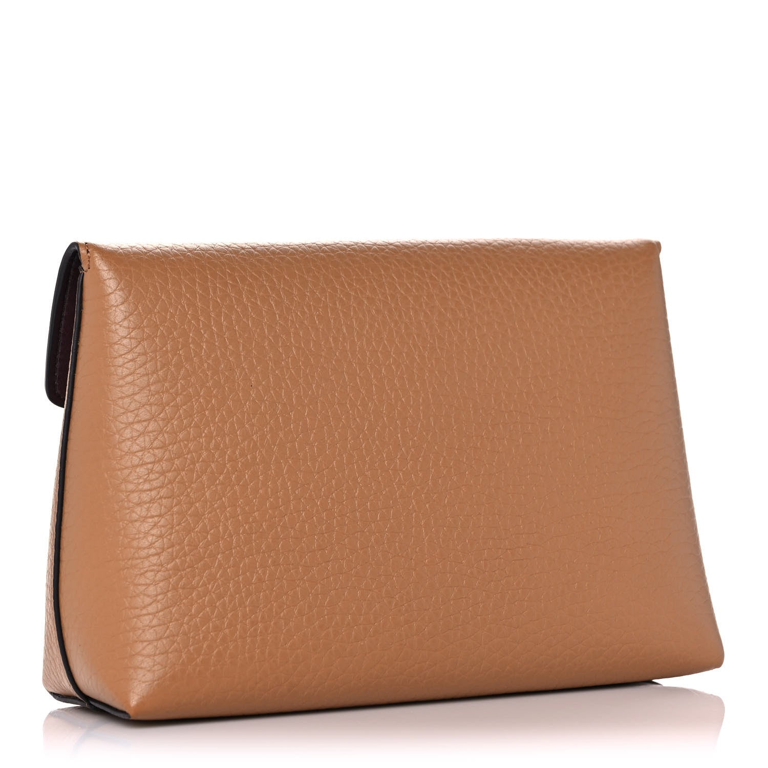 Mulberry Heavy Grain Calfskin Large Darley Cosmetic Pouch Sable 3 of 10