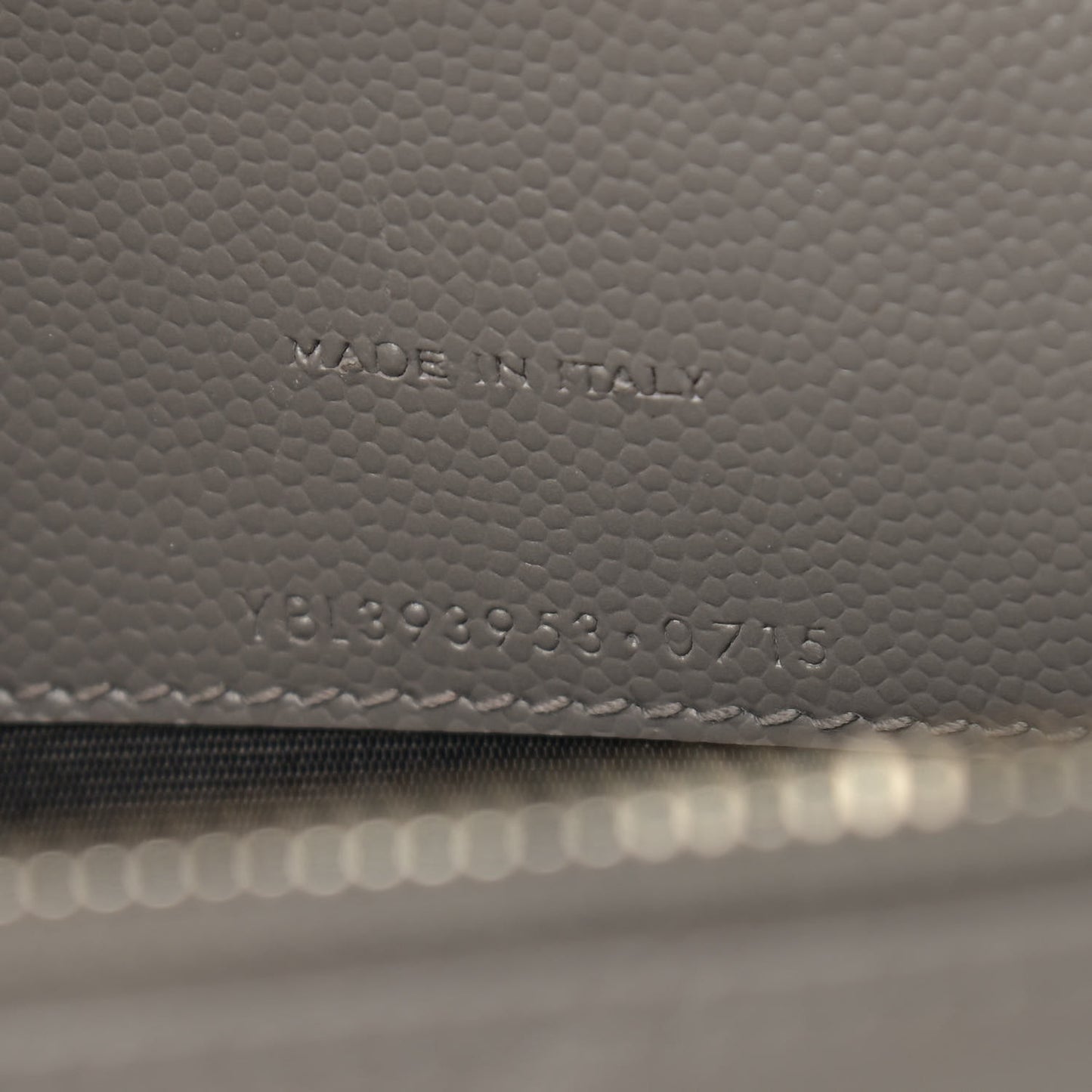 Grain De Poudre Matelasse Chevron Monogram Envelope Chain Wallet Coal