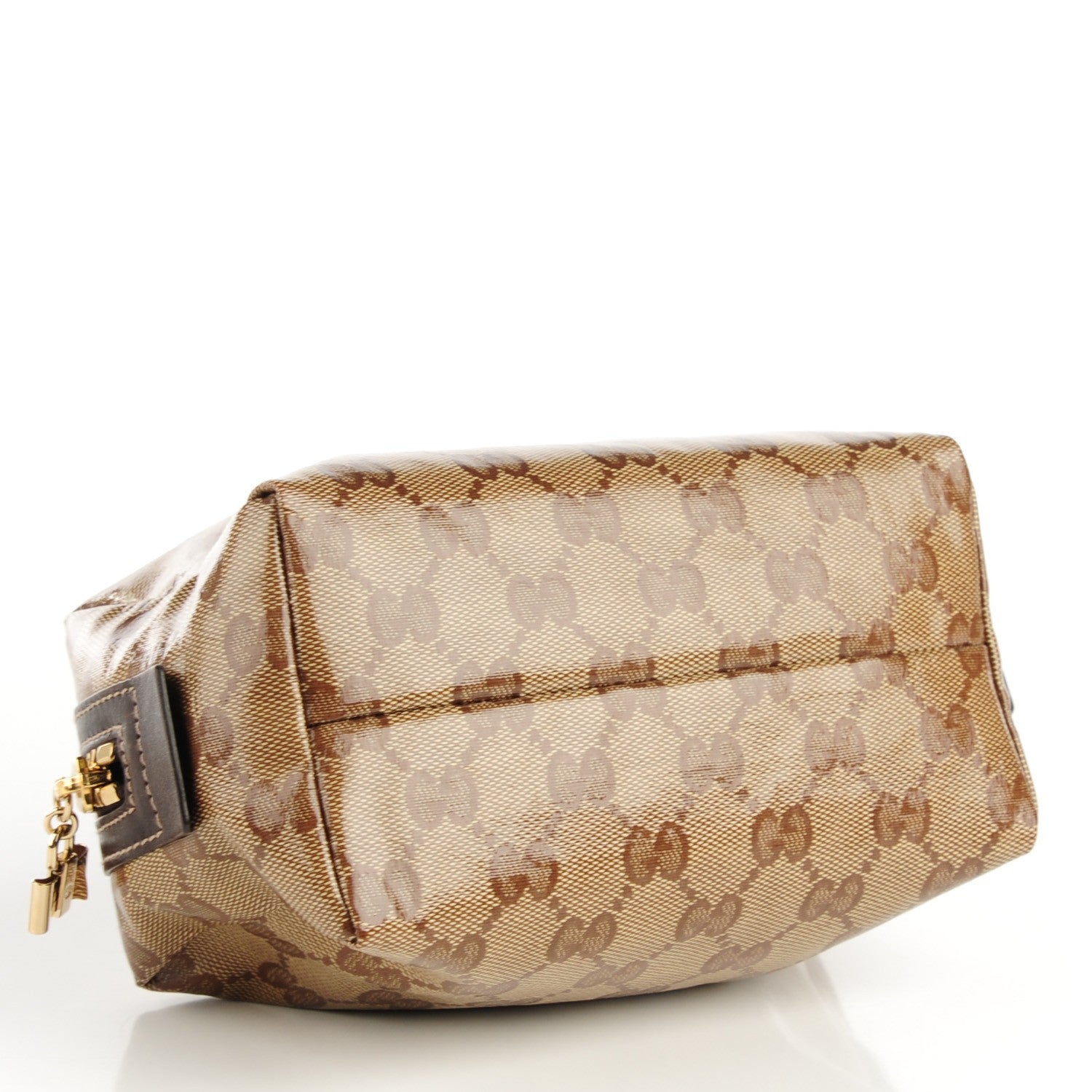 Gucci Crystal Monogram Duchessa Cosmetic Case Dark Brown 4 of 7