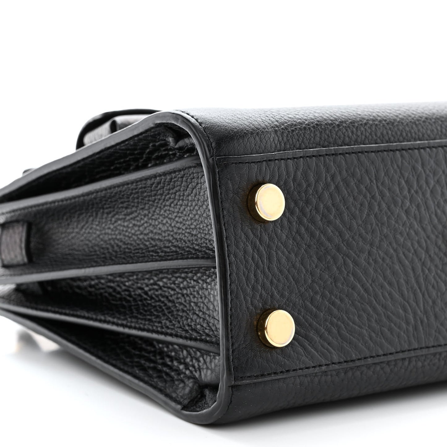Grained Calfskin Nano Sac De Jour Black