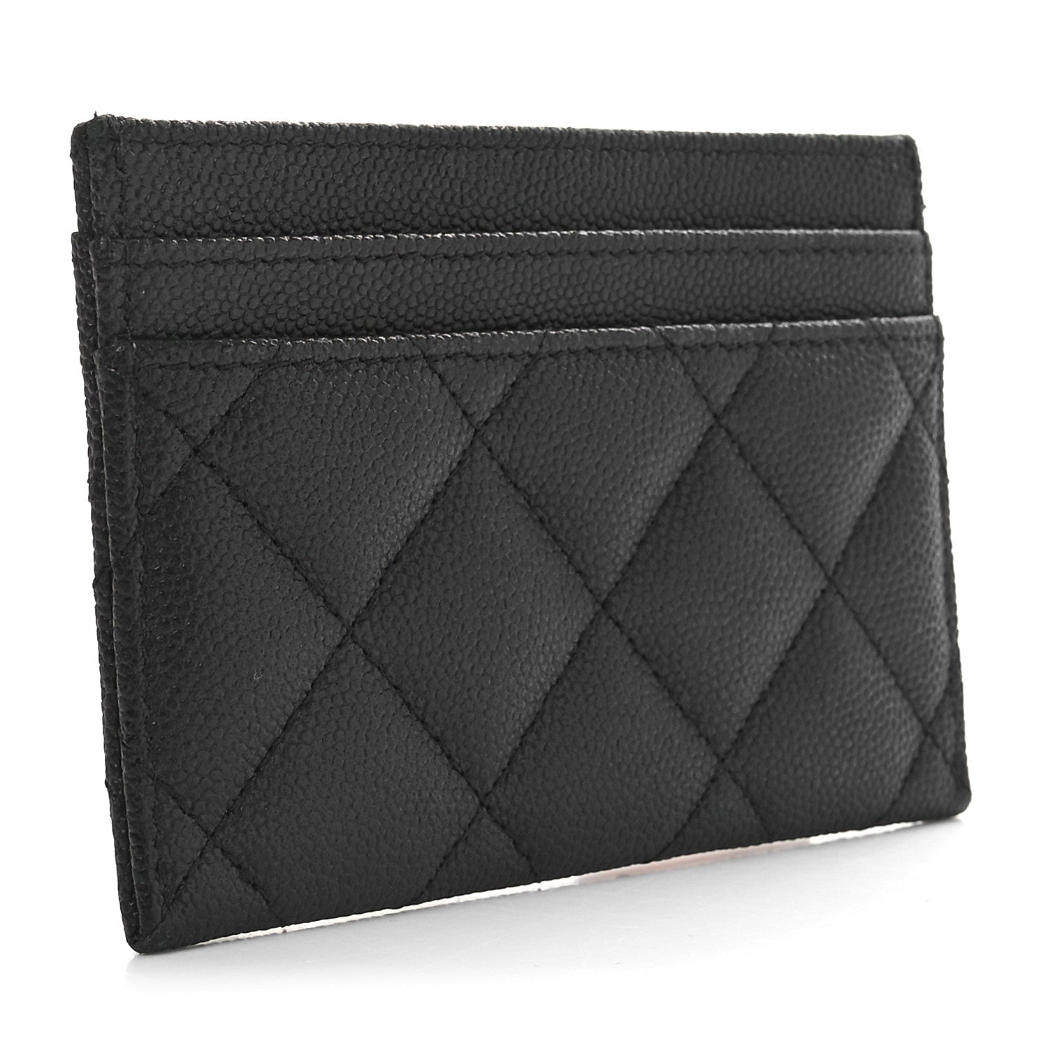 Chanel Caviar Quilted Vintage Mademoiselle Card Holder Black 3 of 8