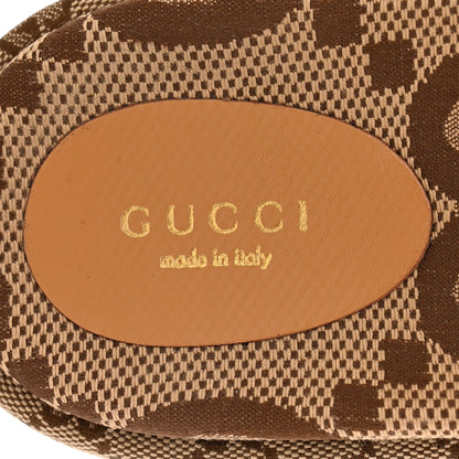 Gucci Monogram Maxi GG Angelina Platform 55mm Slide Sandals 40 Camel Ebony 8 of 10