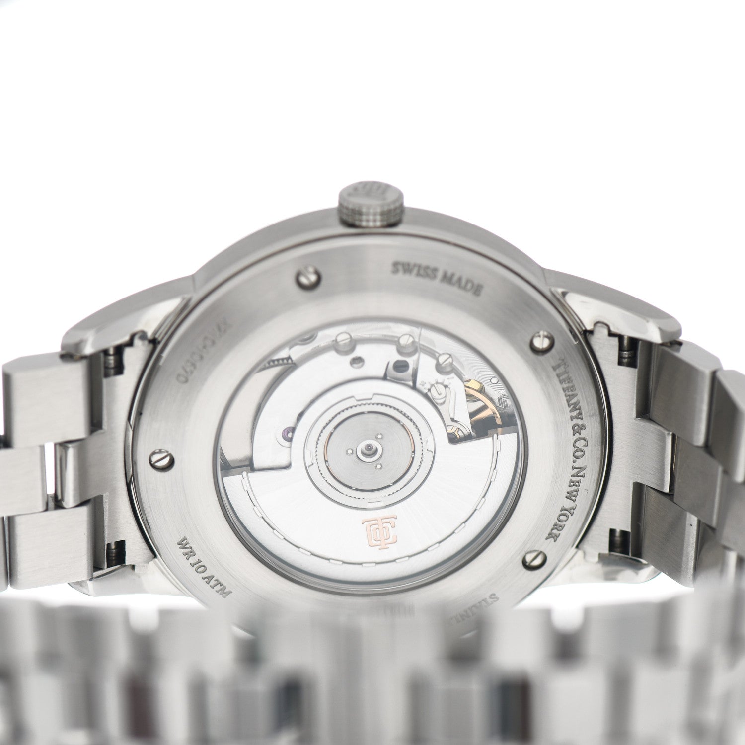 Tiffany Stainless Steel 40mm CT60 3-Hand Automatic Watch 4 of 5