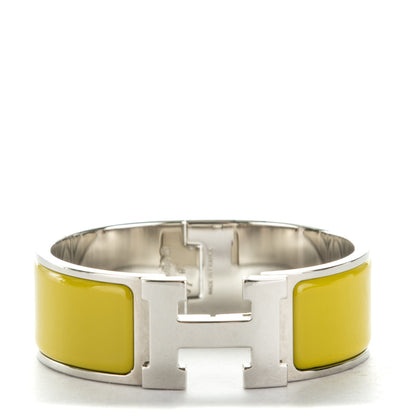 Hermes Enamel Wide Clic Clac H Bracelet PM Chartreuse 1 of 4