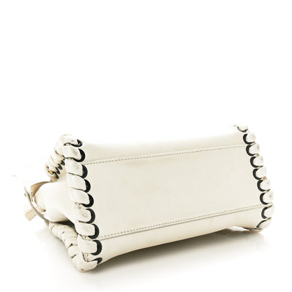 Fendi Nappa Lace Up Mini Peekaboo Iconic Satchel Bianco Carta 4 of 14