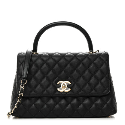 Chanel Caviar Quilted Small Coco Handle Flap Black 1 of 16