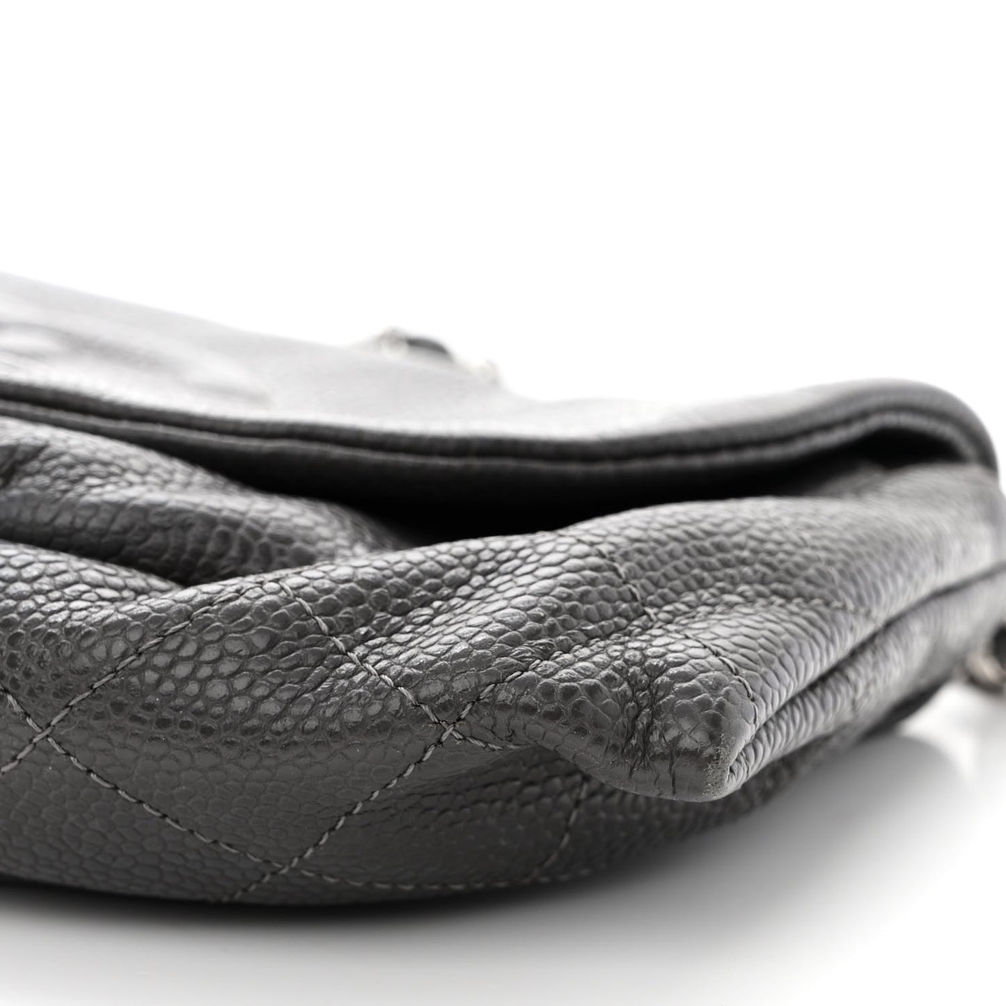 Caviar Half Moon Wallet On Chain WOC Dark Grey
