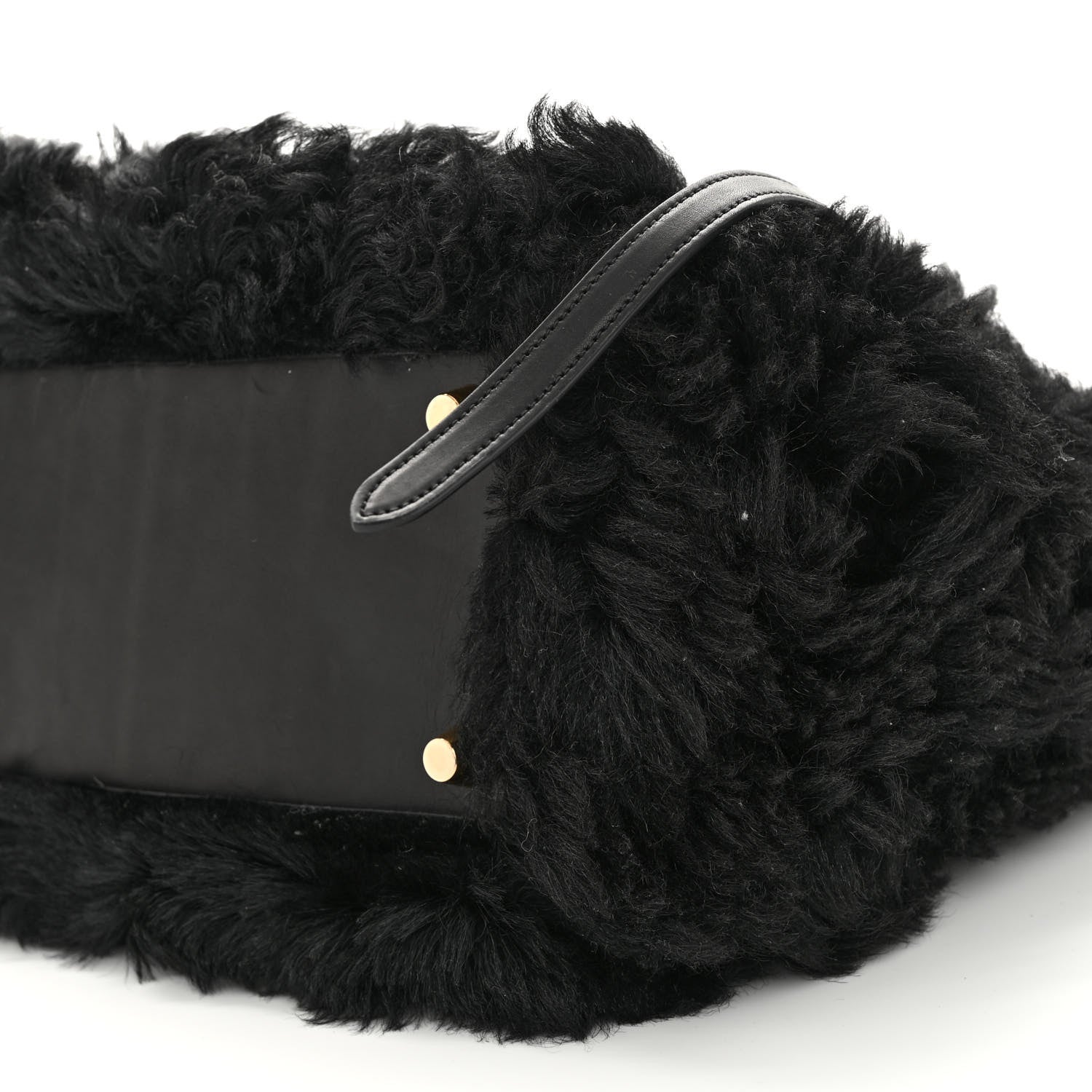Celine Calfskin Shearling Mini Belt Bag Black 9 of 9