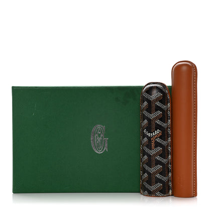 Goyard Goyardine Churchill Single Cigar Case Black Gold 17 of 17