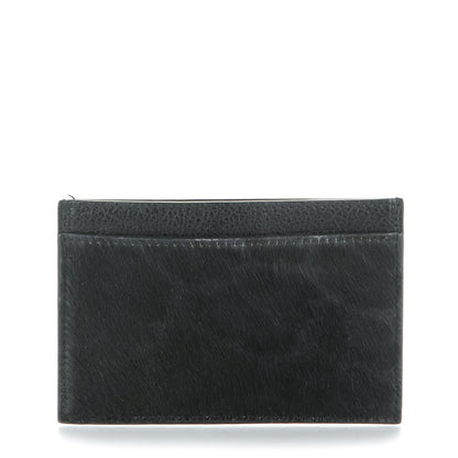 Saint Laurent Leopard Print Pony Hair Card Case Black 1 of 7