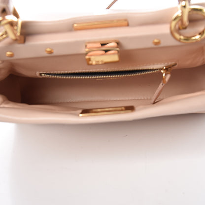 Fendi Nappa Mini Peekaboo Iconic Satchel Rosa Plaster 5 of 10
