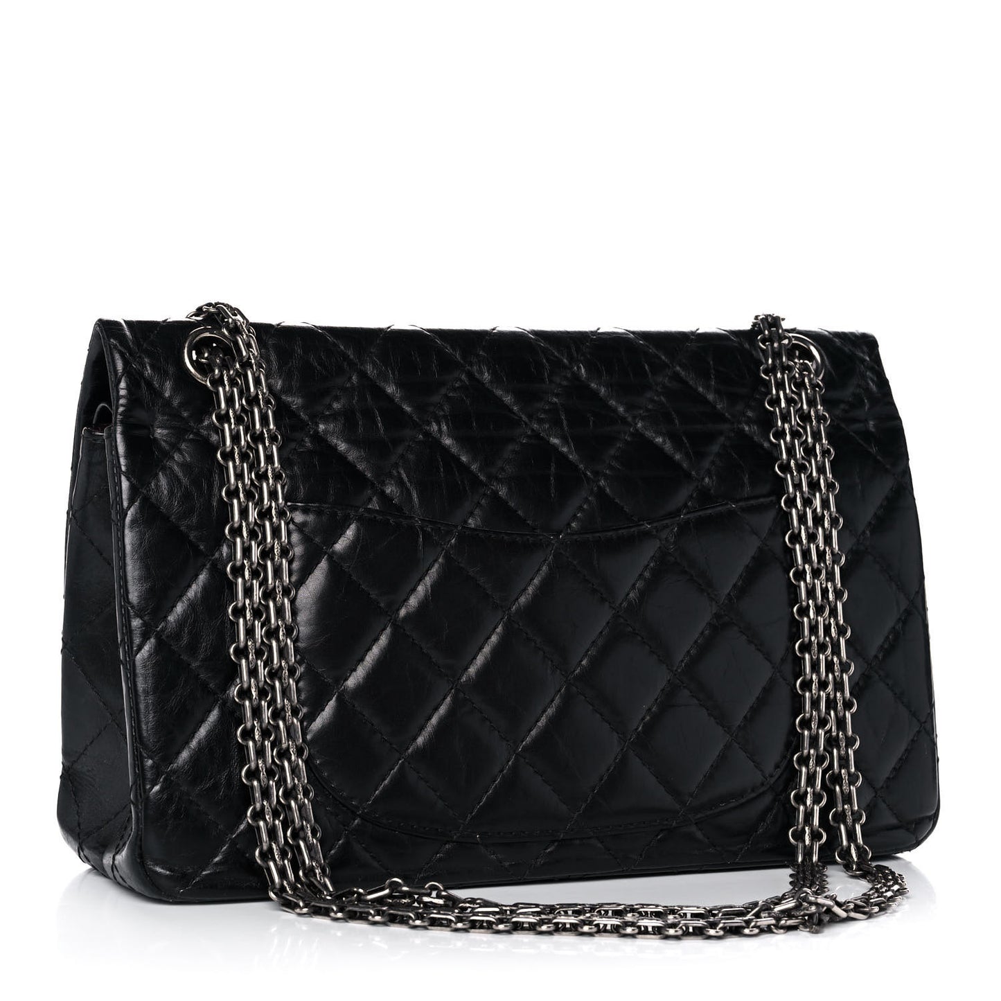 Aged Calfskin Quilted 2.55 Reissue 226 Flap Black