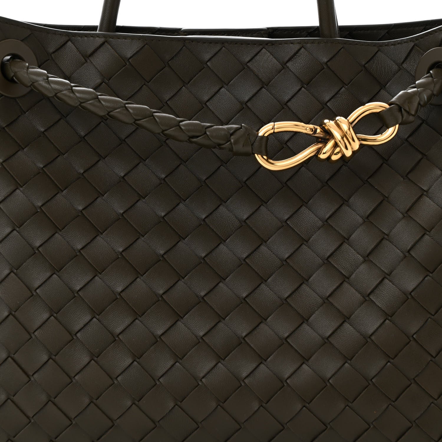 Bottega Veneta Nappa Intrecciato Medium Andiamo Shoulder Bag Kaki 7 of 9