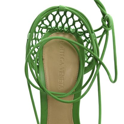 Bottega Veneta Mesh Nappa Stretch Ankle Tie 90mm Sandals 39 Grass 7 of 10