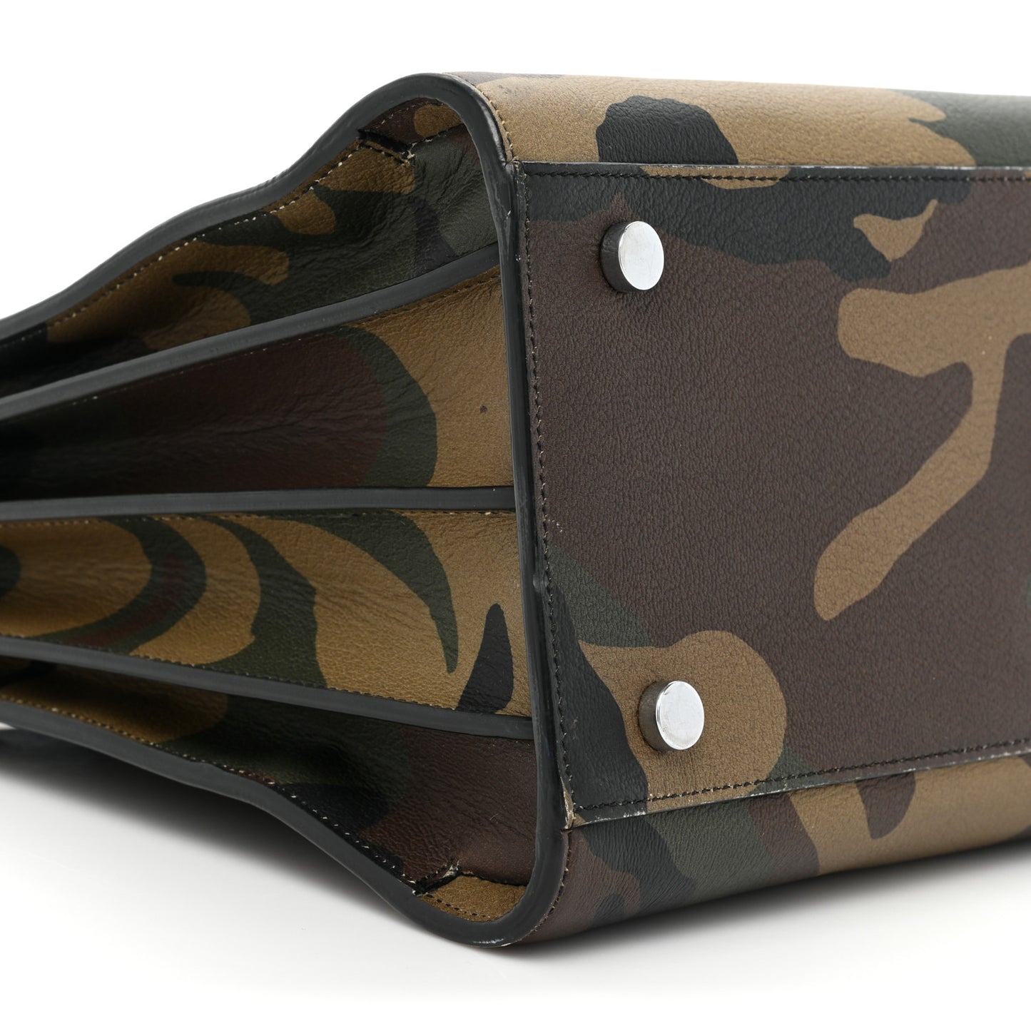 Calfskin Camouflage Small Sac De Jour Kaki Black