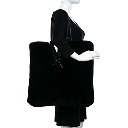 Bottega Veneta Shearling Reversible Tote Black 2 of 18
