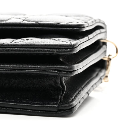 Christian Dior Lambskin Cannage Miss Dior Chain Pouch Black 10 of 12