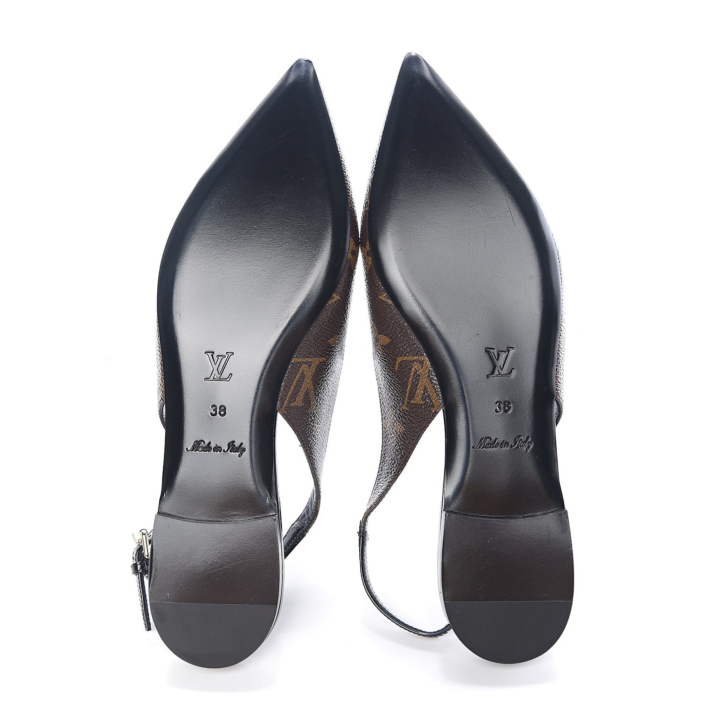 Patent Monogram Cherie Slingback Ballerina Flats 38