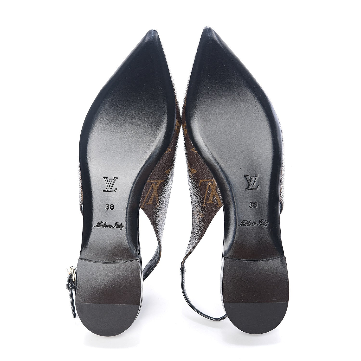 Louis Vuitton Patent Monogram Cherie Slingback Ballerina Flats 38 6 of 8