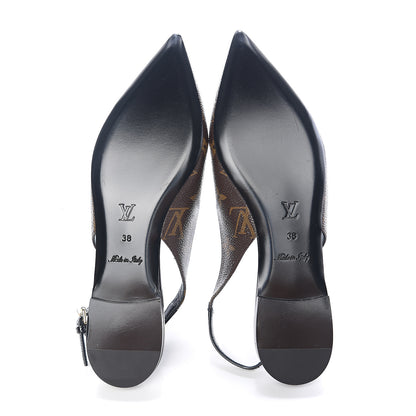 Louis Vuitton Patent Monogram Cherie Slingback Ballerina Flats 38 6 of 8