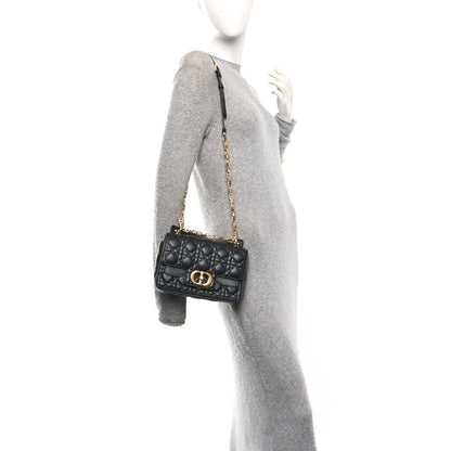 Christian Dior Calfskin Cannage Small Dior Jolie Top Handle Black 2 of 12