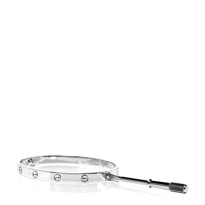 Cartier 18K White Gold LOVE Bracelet 19 5 of 5