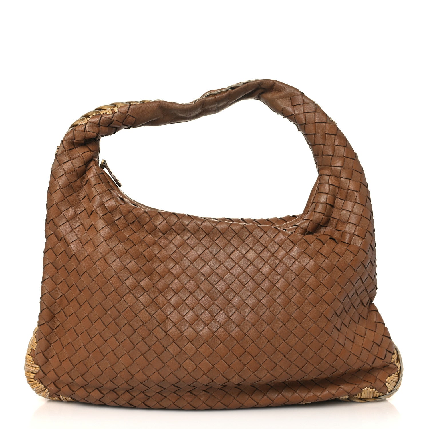 Bottega Veneta Nappa Intrecciato Medium Veneta Hobo Walnut Banane 1 of 9
