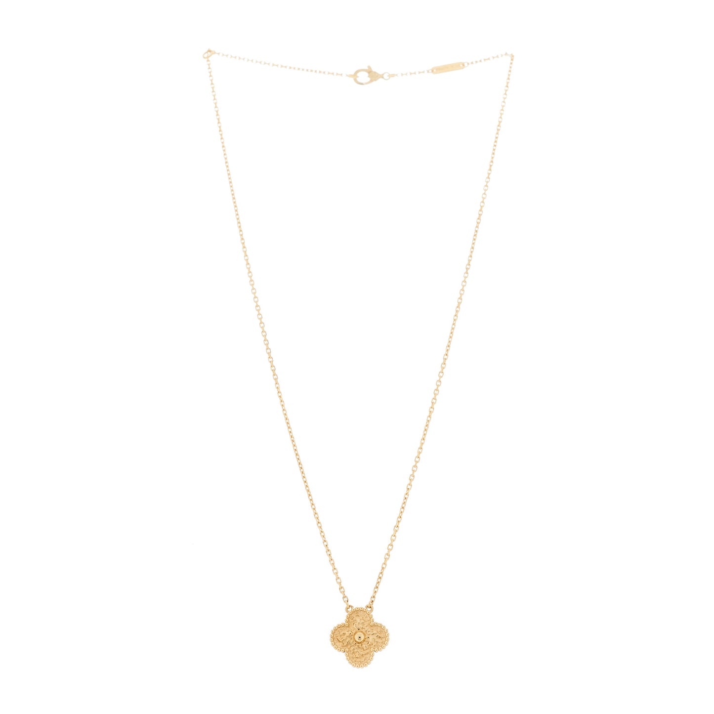 18K Yellow Gold Vintage Alhambra Pendant Necklace