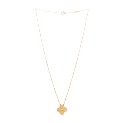 Van Cleef & Arpels 18K Yellow Gold Vintage Alhambra Pendant Necklace 3 of 6