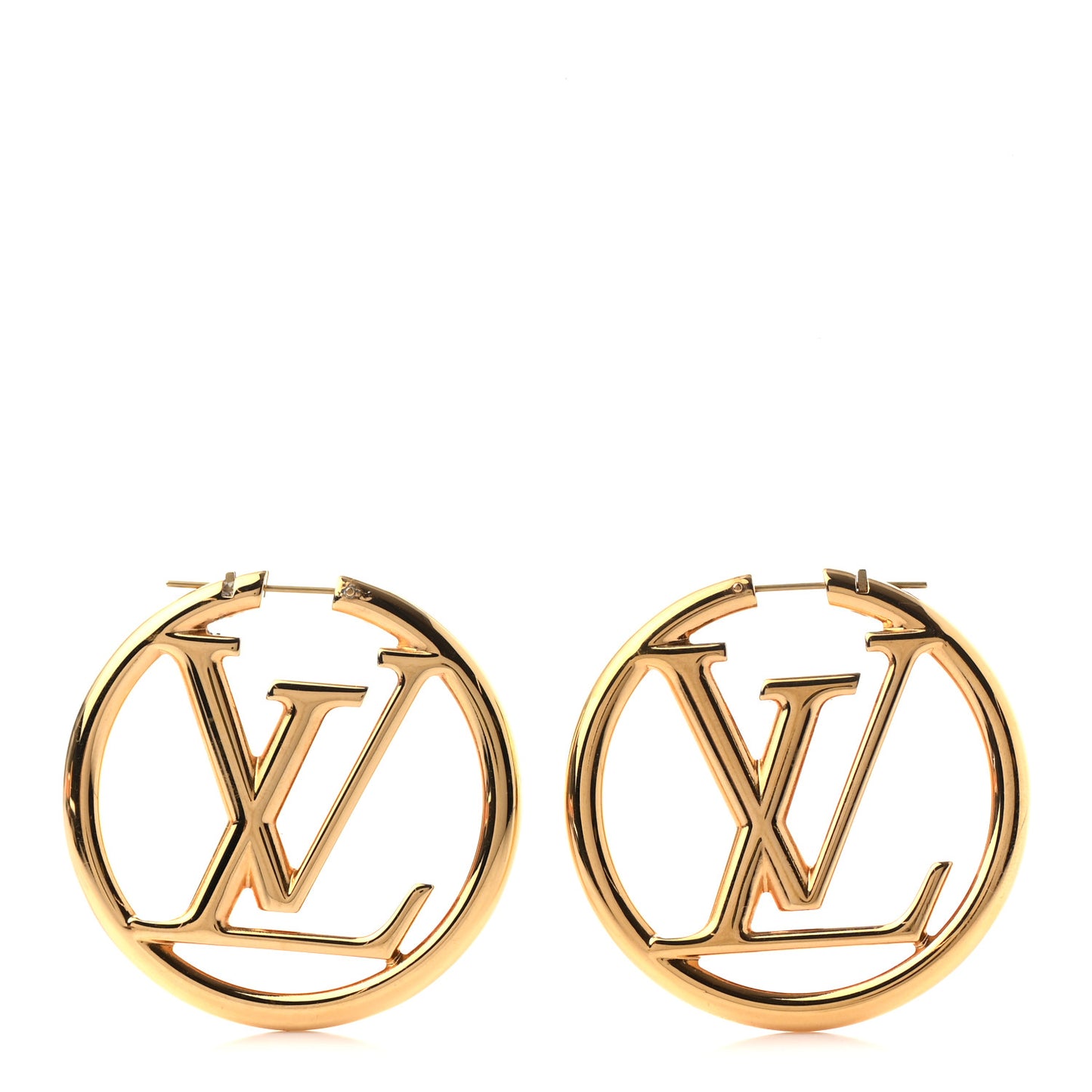 Metal Louise Hoop Earrings Gold