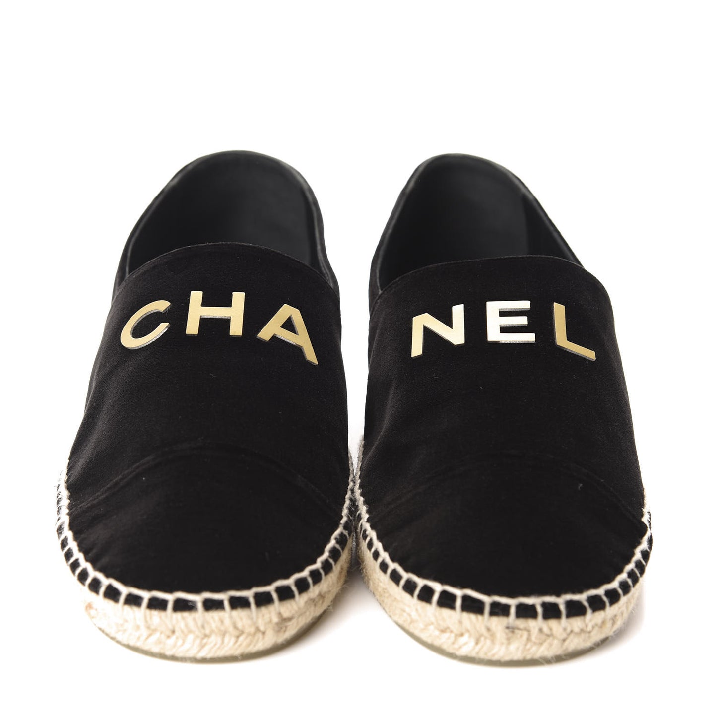 Velvet Logo Espadrilles 42 Black