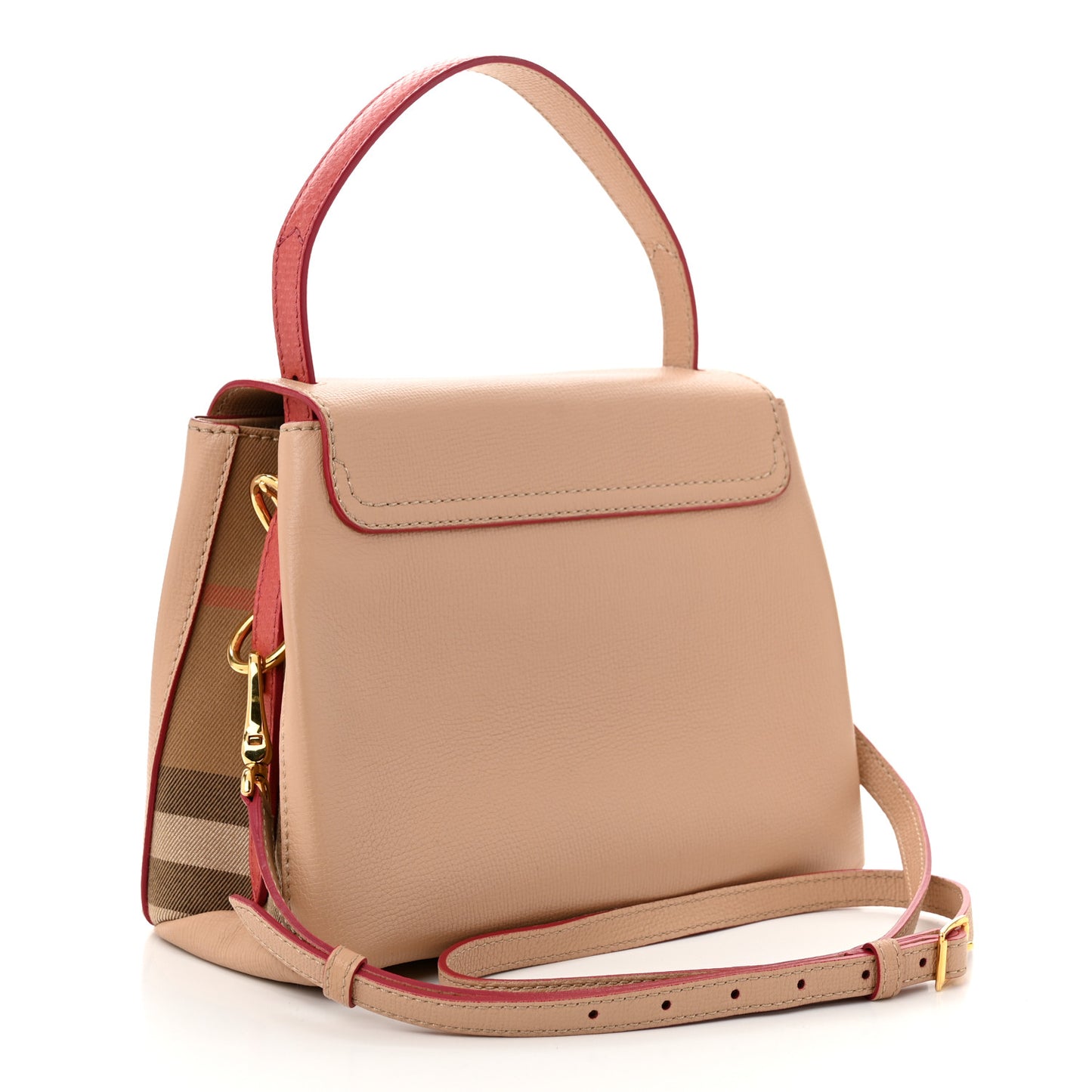 Derby Calfskin Snakeskin House Check Small Camberley Beige Red