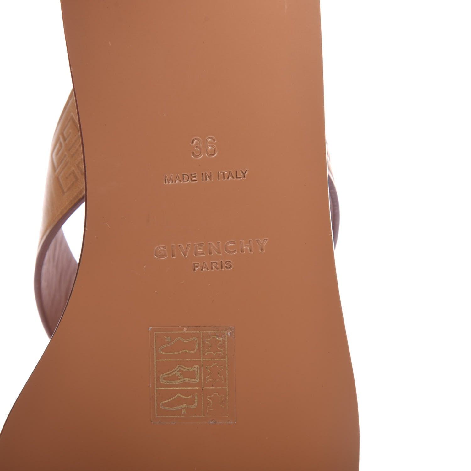 Givenchy Calfskin Logo Strap Sandals 36 Brown 8 of 10