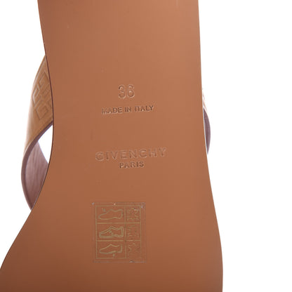Givenchy Calfskin Logo Strap Sandals 36 Brown 8 of 10