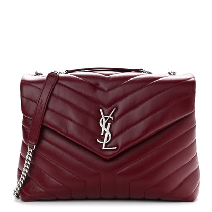 Saint Laurent Calfskin Y Quilted Monogram Medium Loulou Chain Satchel 1 of 11