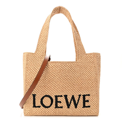 Loewe Raffia Medium Paula's Ibiza Logo Tote Natural Tan 1 of 11