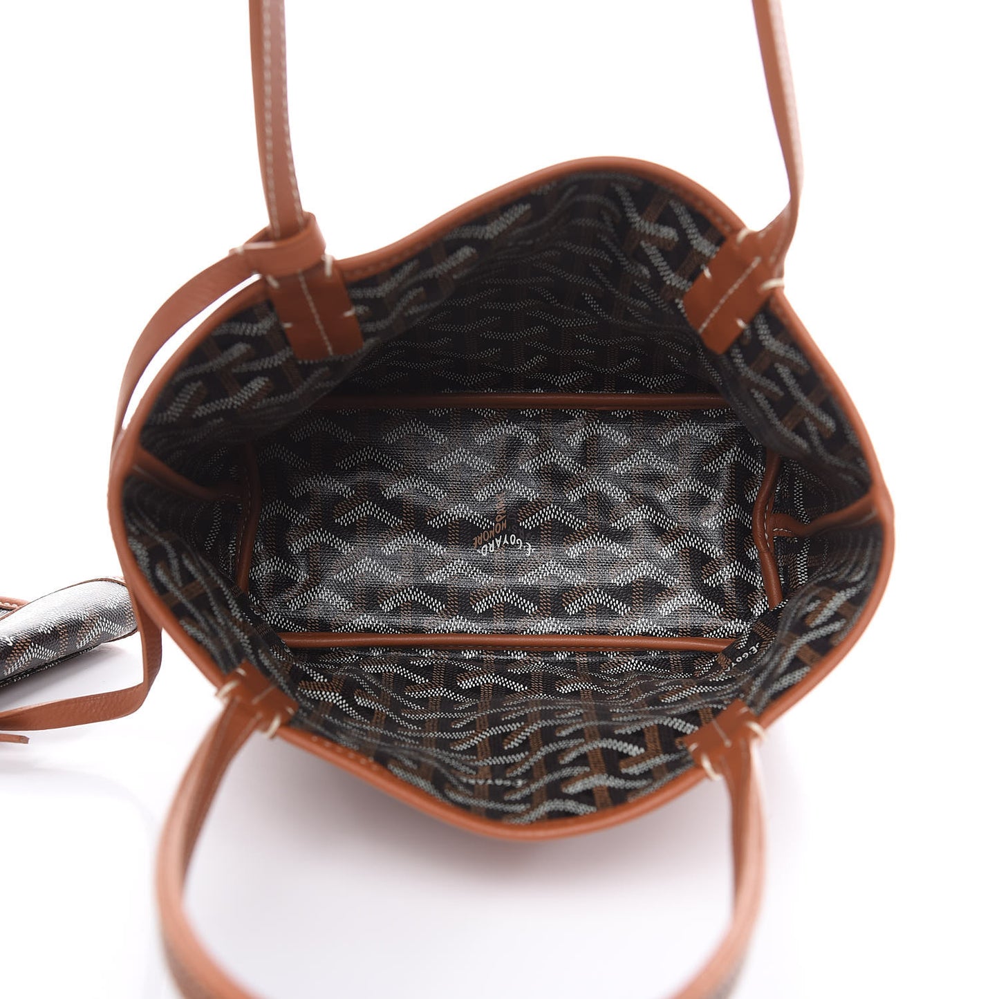 Goyardine Reversible Mini Anjou Black Gold