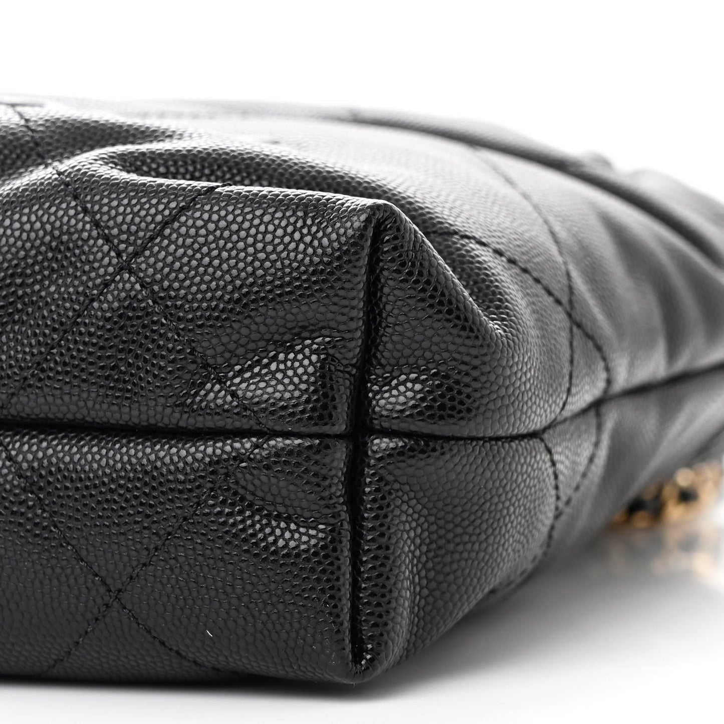 Shiny Caviar Quilted Monochrome Mini Chanel 22 Black