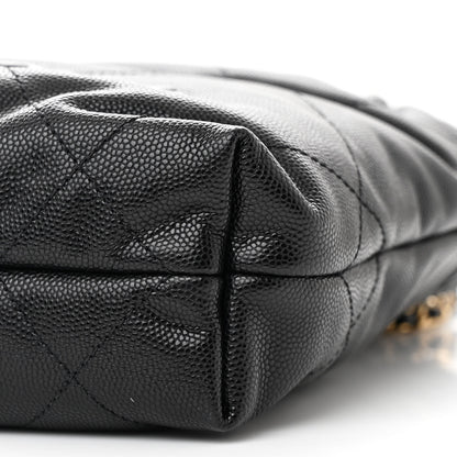 Chanel Shiny Caviar Quilted Monochrome Mini Chanel 22 Black 10 of 11