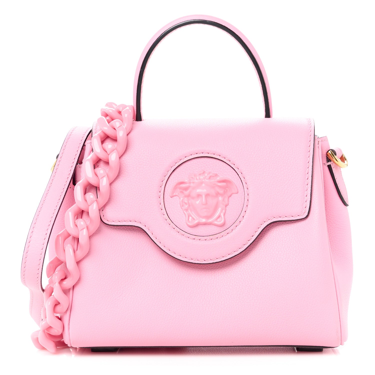 Versace Grained Calfskin Small La Medusa Top Handle Bag Pink 1 of 13