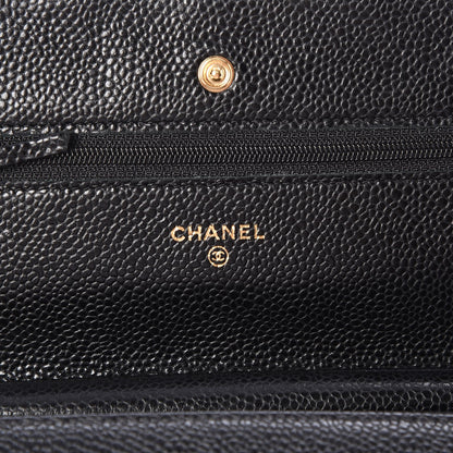 Chanel Caviar Quilted Wallet On Chain WOC Black 6 of 8